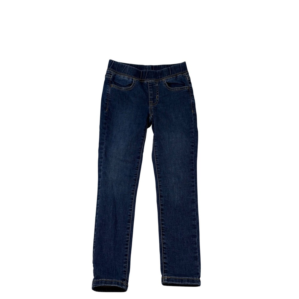 Cat & Jack Girls Dark Wash Pull On Jeggings Slim Fit Denim Jeans Size 6
